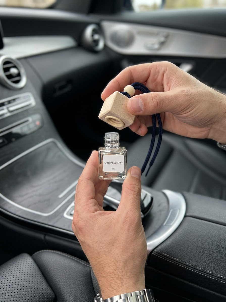 The Scent Garage car diffuser step 01: Unscrew the cap